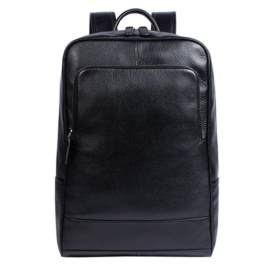 Large Capacity Waterproof Leather Laptop Backpack for Business & Travel