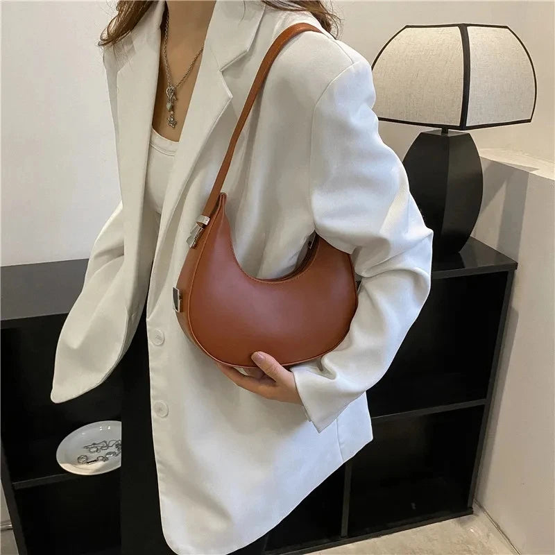 Underarm Bag - One Shoulder French Niche Crescent Shape Handbag for Women - Scraften