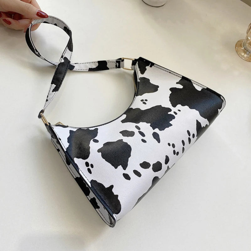 Underarm Handbag PU Leather Leopard Print Armpit Purse - Scraften