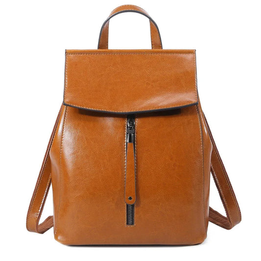 Vintage Genuine Leather Women's Backpack – Travel & Shoulder Bag - Scraften