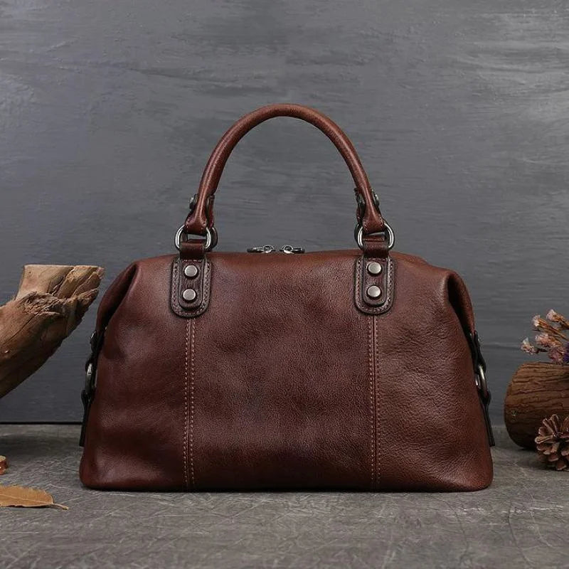 Vintage Totem Genuine Leather Women's Dumpling Bag - Scraften