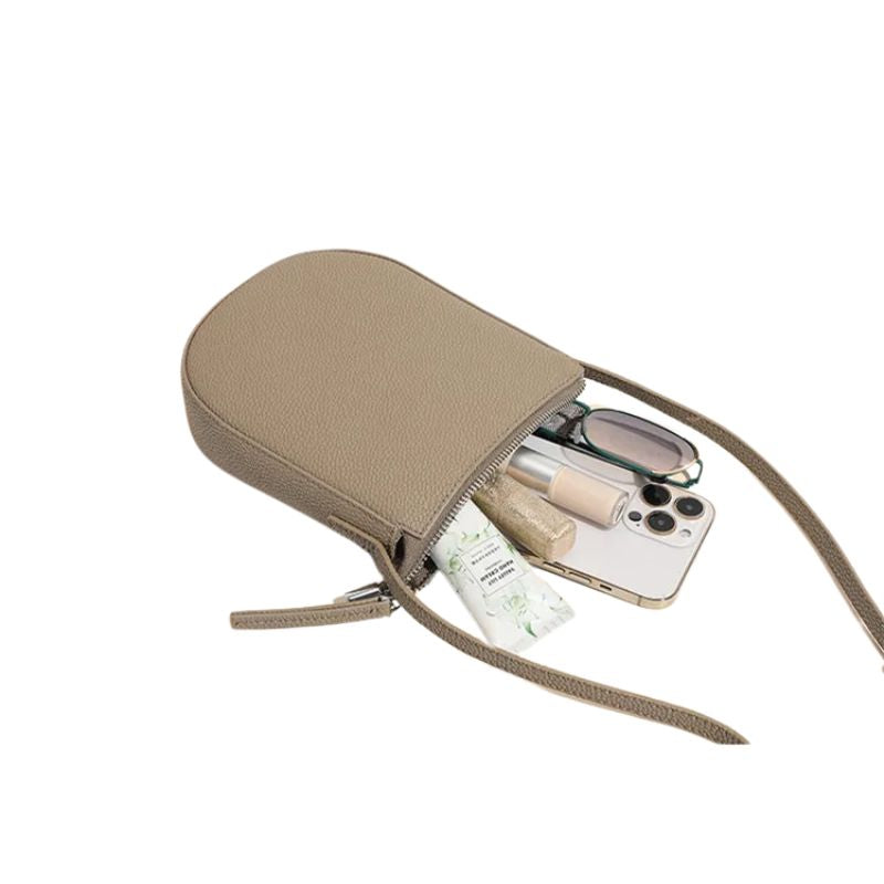 Women's Genuine Leather Messenger Phone Bag - Scraften