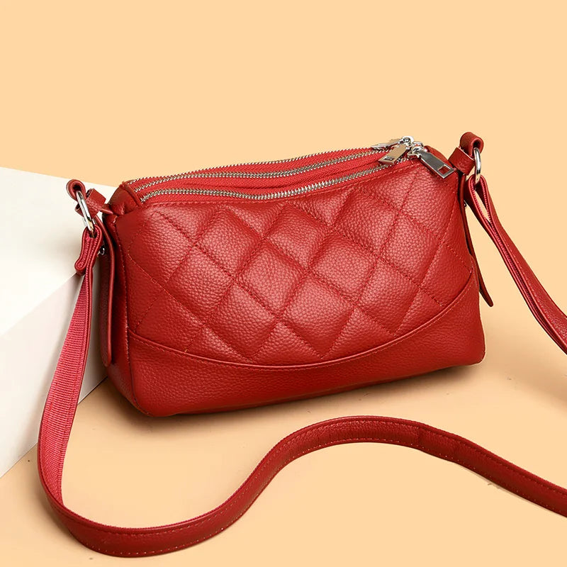 Genuine Leather Female Crossbody Bags - Scraften