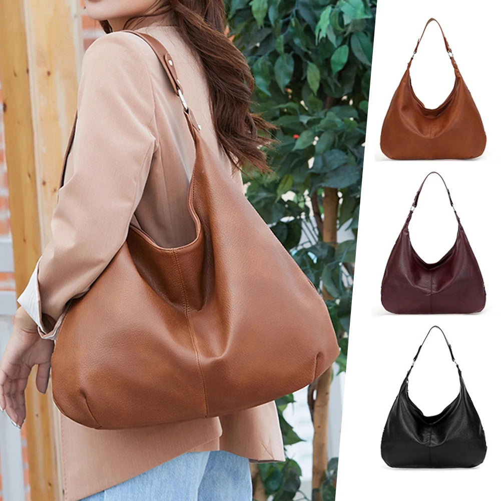 Fashion Hobo Bags for Women Soft Slouchy Bag - Scraften