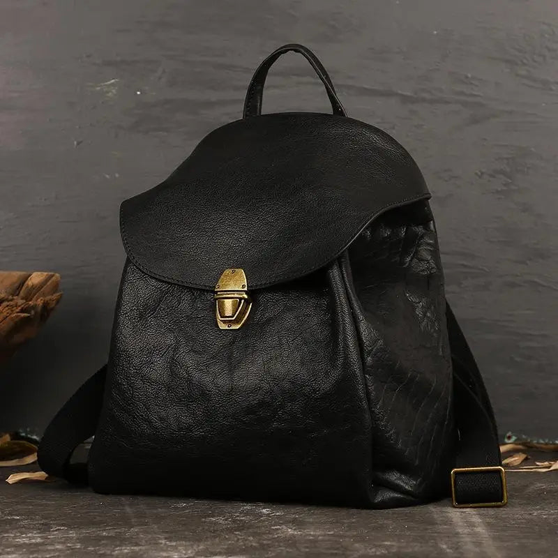 Luxury Retro Leather Women’s Backpack