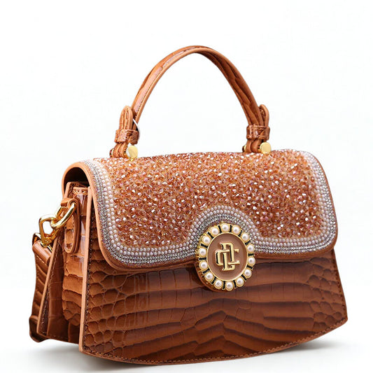 Crocodile Pattern Genuine Leather Women's Handbags - Portable Shell Tote Bags