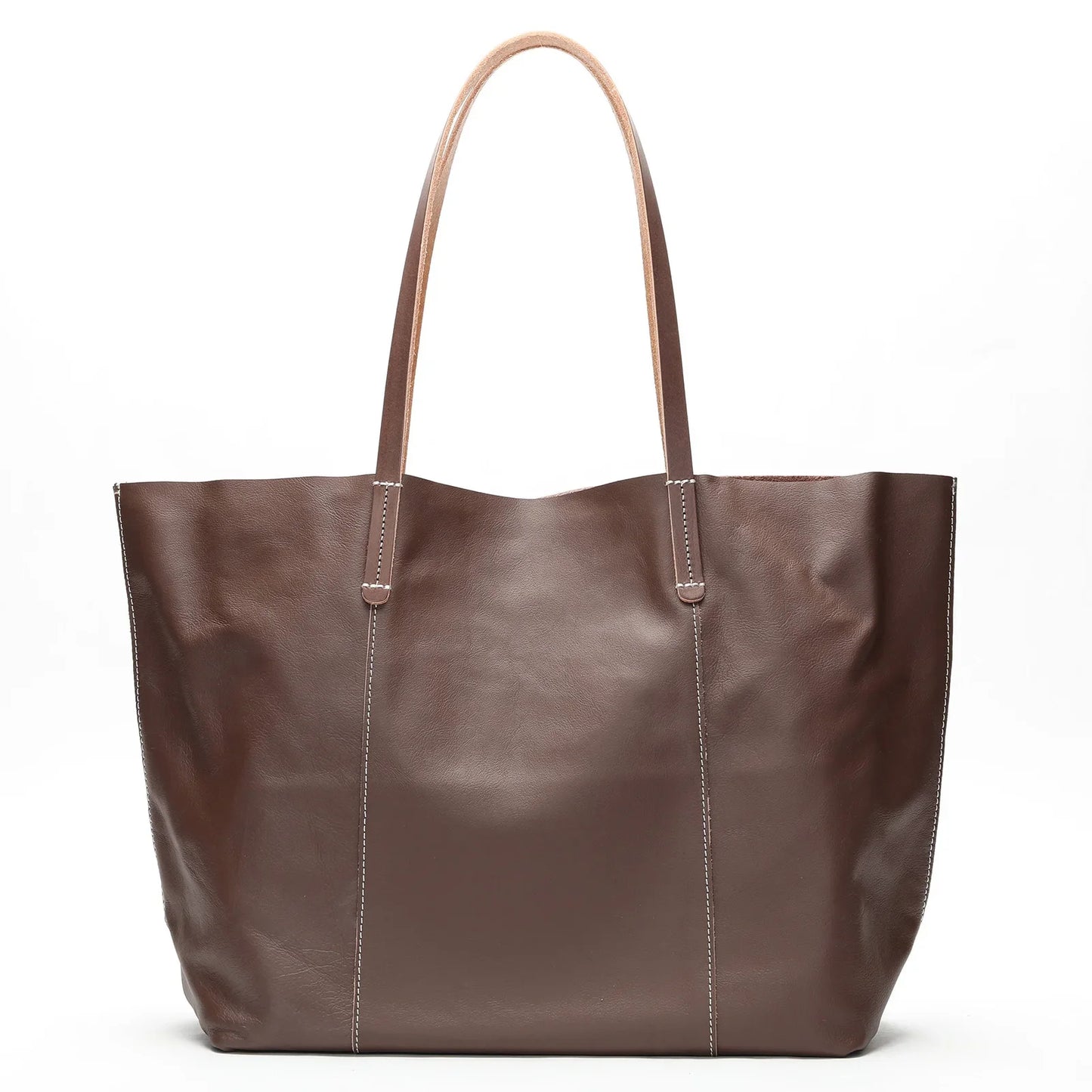 Large Capacity Leather Women's Tote Bag - Scraften