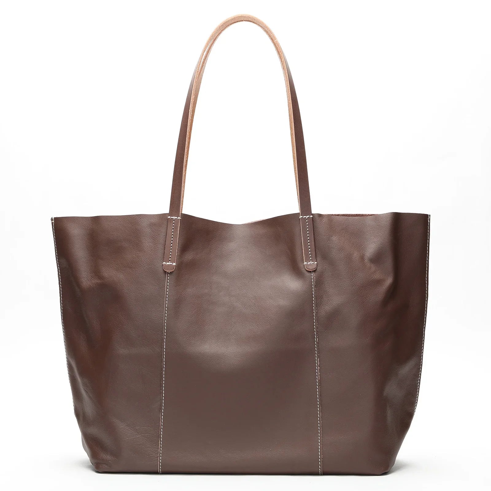Large Capacity Leather Women's Tote Bag - Scraften