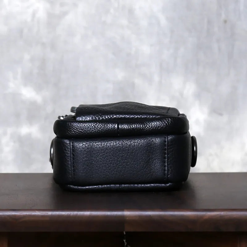 Urban Style Casual Small Crossbody Bag - Top-Layer Cowhide Compact Bag