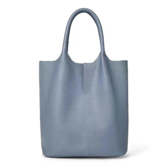 Real Leather Shopper Tote Bag - Scraften