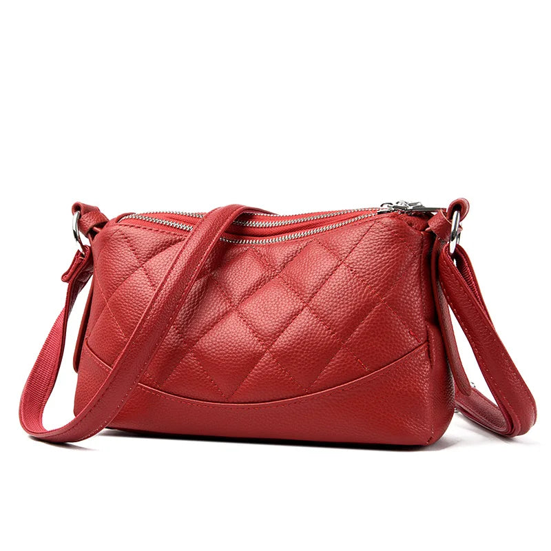 Genuine Leather Female Crossbody Bags - Scraften