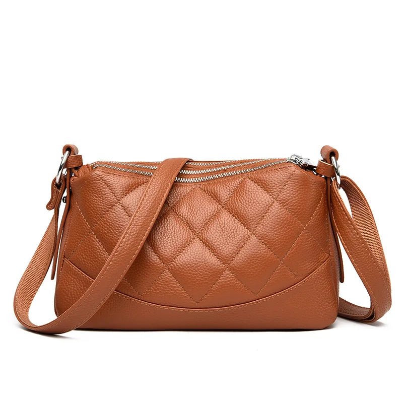Genuine Leather Female Crossbody Bags - Scraften