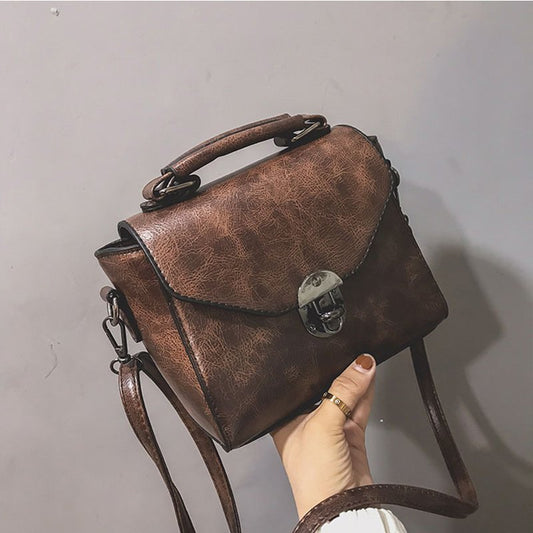 Vintage Small Top-handle Shoulder Bag - Scraften