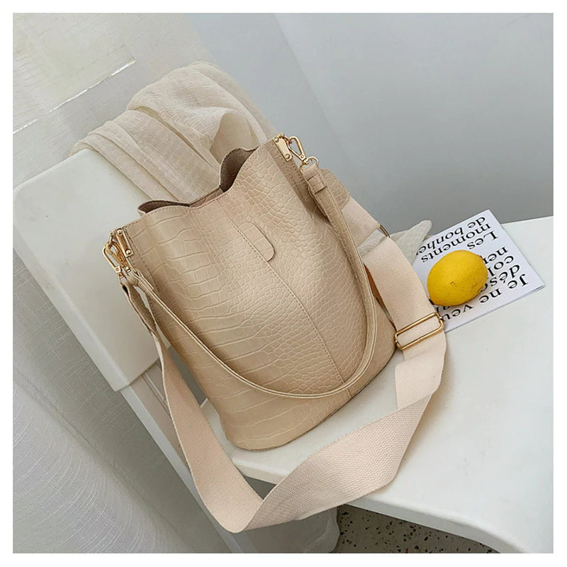 Women Shoulder Crocodile Crossbody Bag - Scraften