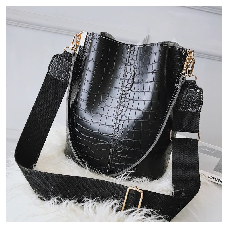 Women Shoulder Crocodile Crossbody Bag - Scraften