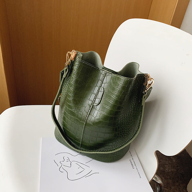 Women Shoulder Crocodile Crossbody Bag - Scraften