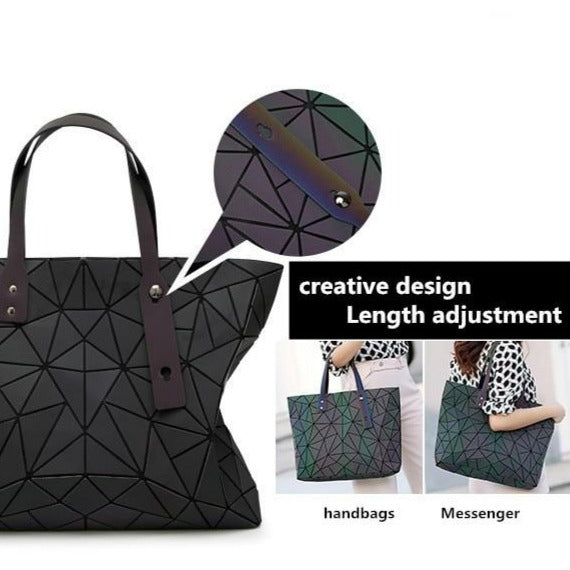 Women's Tote Geometric Quilted Shoulder Bag - Scraften