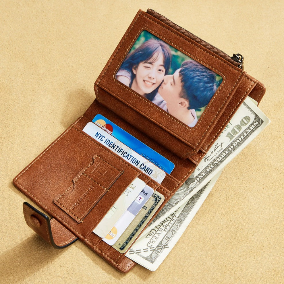 Vintage Genuine Leather Men's Wallet - Scraften