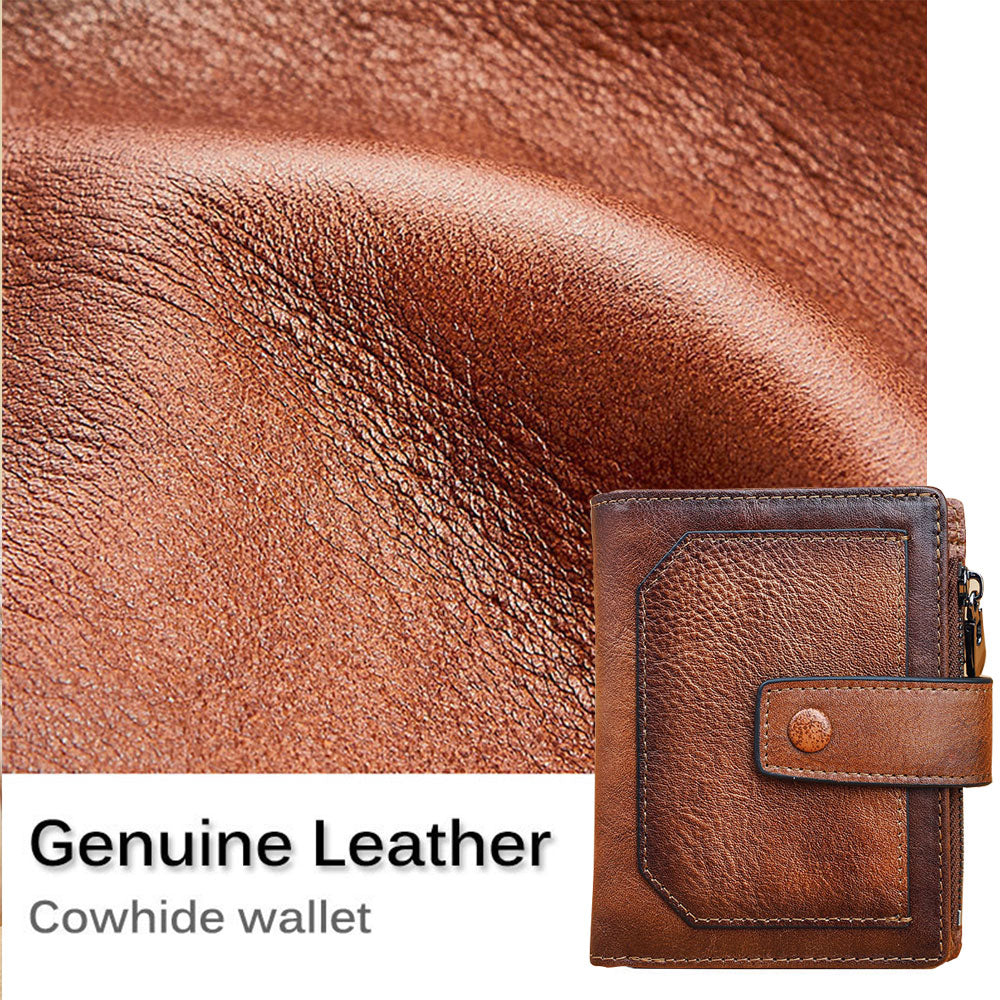 Vintage Genuine Leather Men's Wallet - Scraften