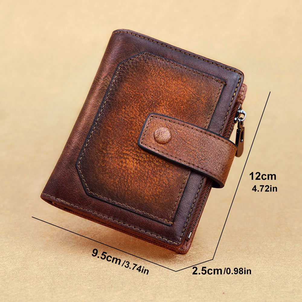 Vintage Genuine Leather Men's Wallet - Scraften