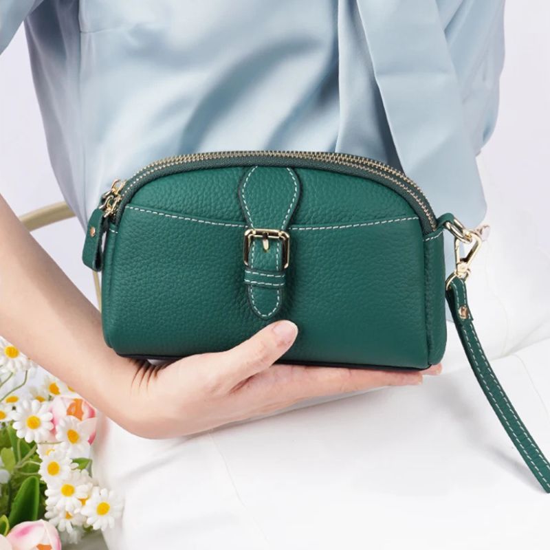 Women’s Leather Wristlet Crossbody Phone Bag