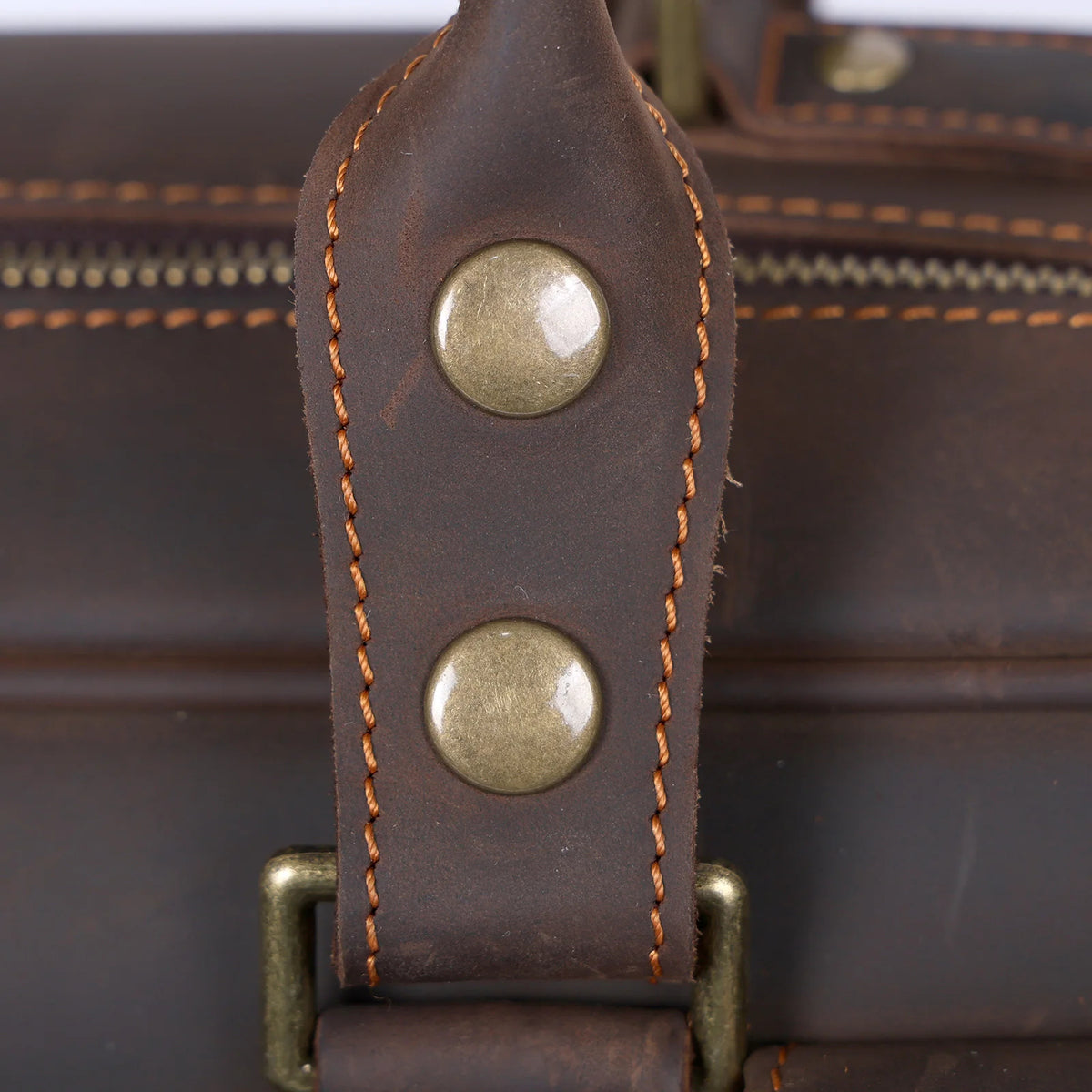 Men's Full Grain Leather Briefcase Laptop Bag