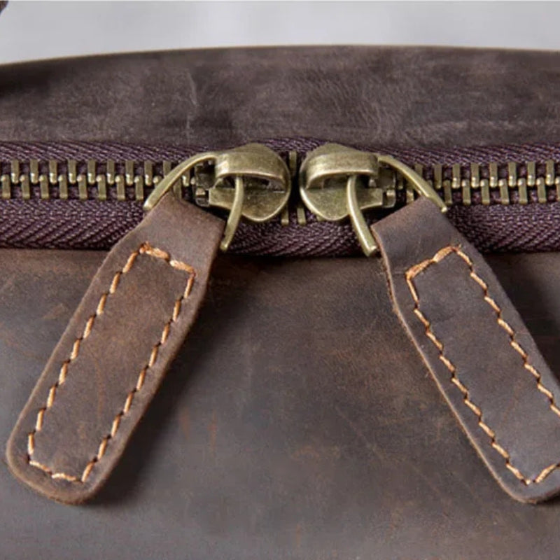 Vintage Crazy Horse Leather Men Backpack - Professional Daily Men’s Business Bag