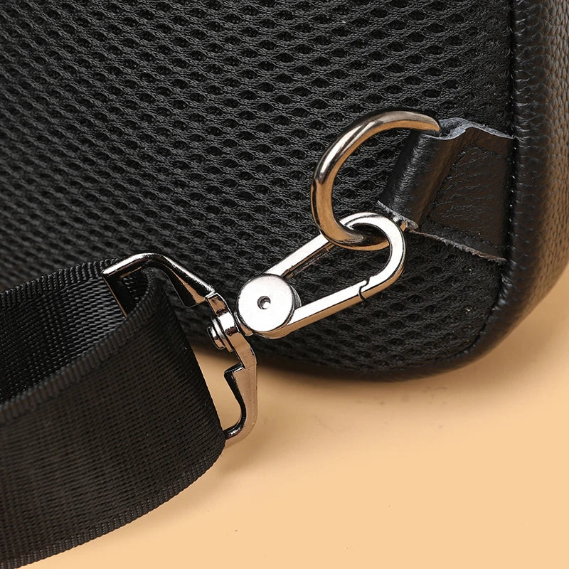 Men’s Genuine Leather Sling Bag – Casual Crossbody Chest Pack