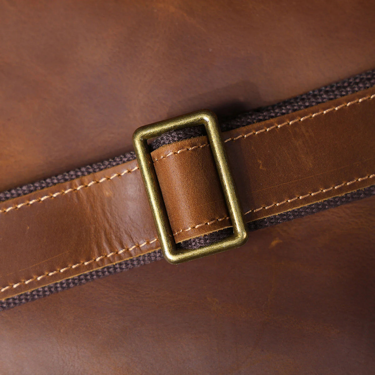 Men's Full Grain Leather Laptop Briefcase For Work