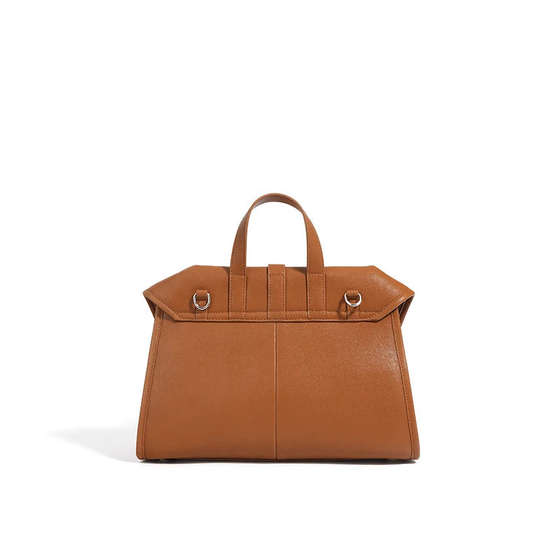 Genuine Leather Women’s Shoulder Bag – Large Capacity Retro Crossbody Handbag