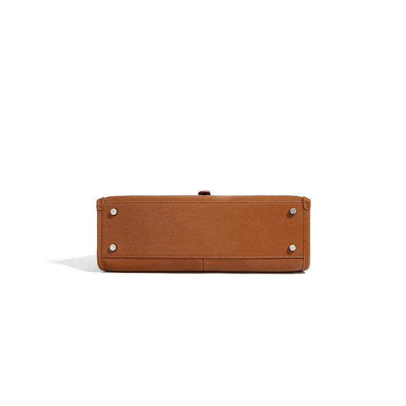 Genuine Leather Women’s Shoulder Bag – Large Capacity Retro Crossbody Handbag