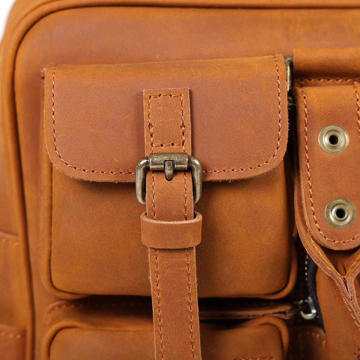 Men's Full Grain Leather Briefcase Laptop Bag