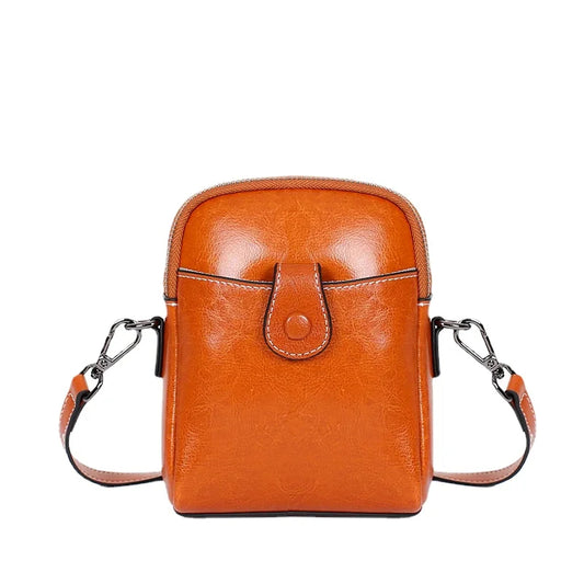 Women's Real Cowhide Mobile Phone Bag  - Single Shoulder Crossbody Bag