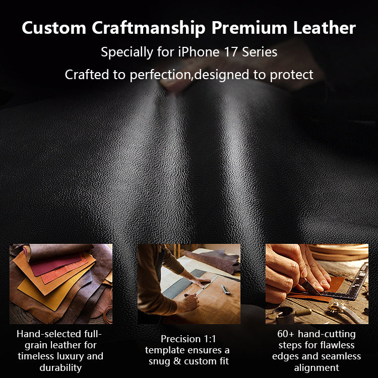 Full-grain Leather Case for Iphone 17, iPhone 17 Pro, iPhone 17 Pro Max, and iPhone 17 Air