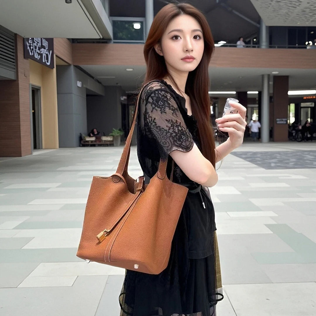 Women's Genuine Leather Luxury Shoulder Bag - Lightweight Large Capacity Bags