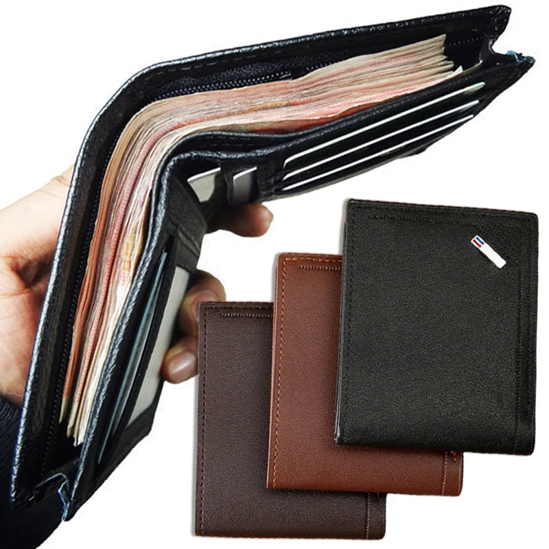 Luxury Handmade Leather Bifold Wallet - Vintage Premium Money Bag