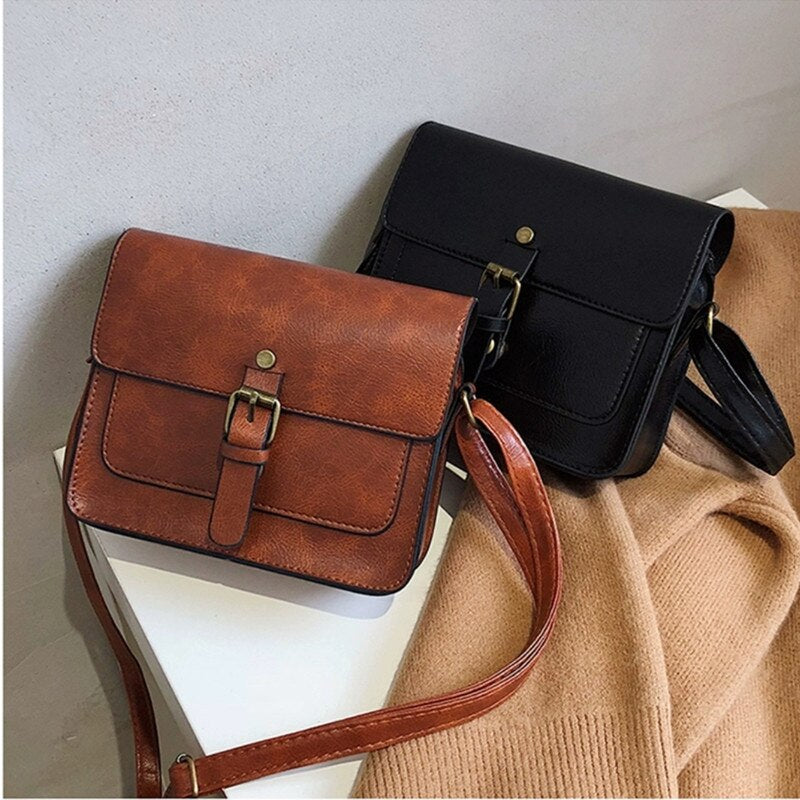 Vintage Women Flap Fashion Casual Leather Shoulder Bags