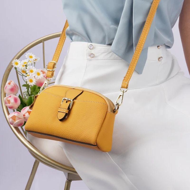 Women’s Leather Wristlet Crossbody Phone Bag