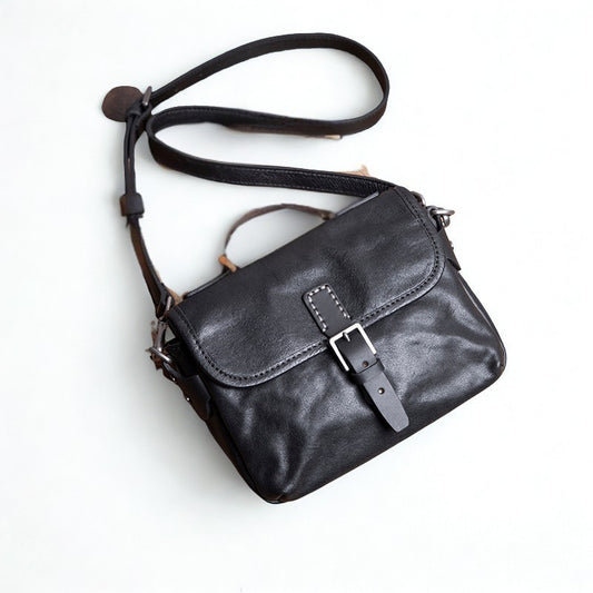 Men's Leather Handmade Shoulder Bag - Vintage Cowhide Crossbody Bags