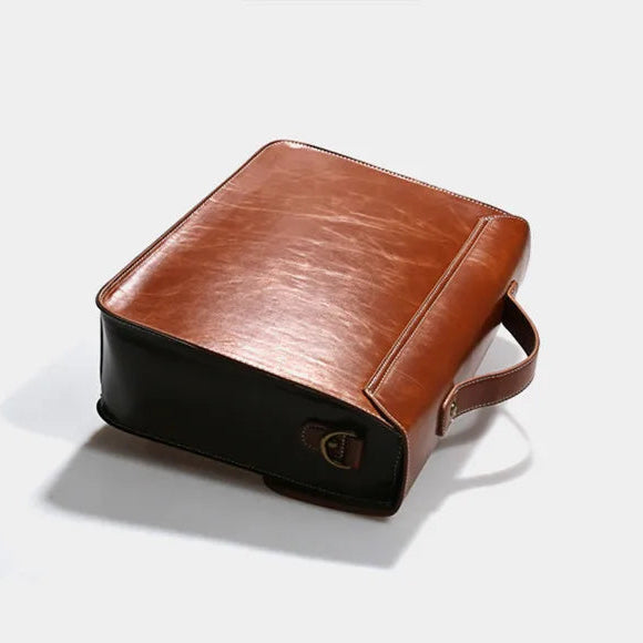 Retro Leather Women backpacks Shoulder Bag - Laptop Business Handbags