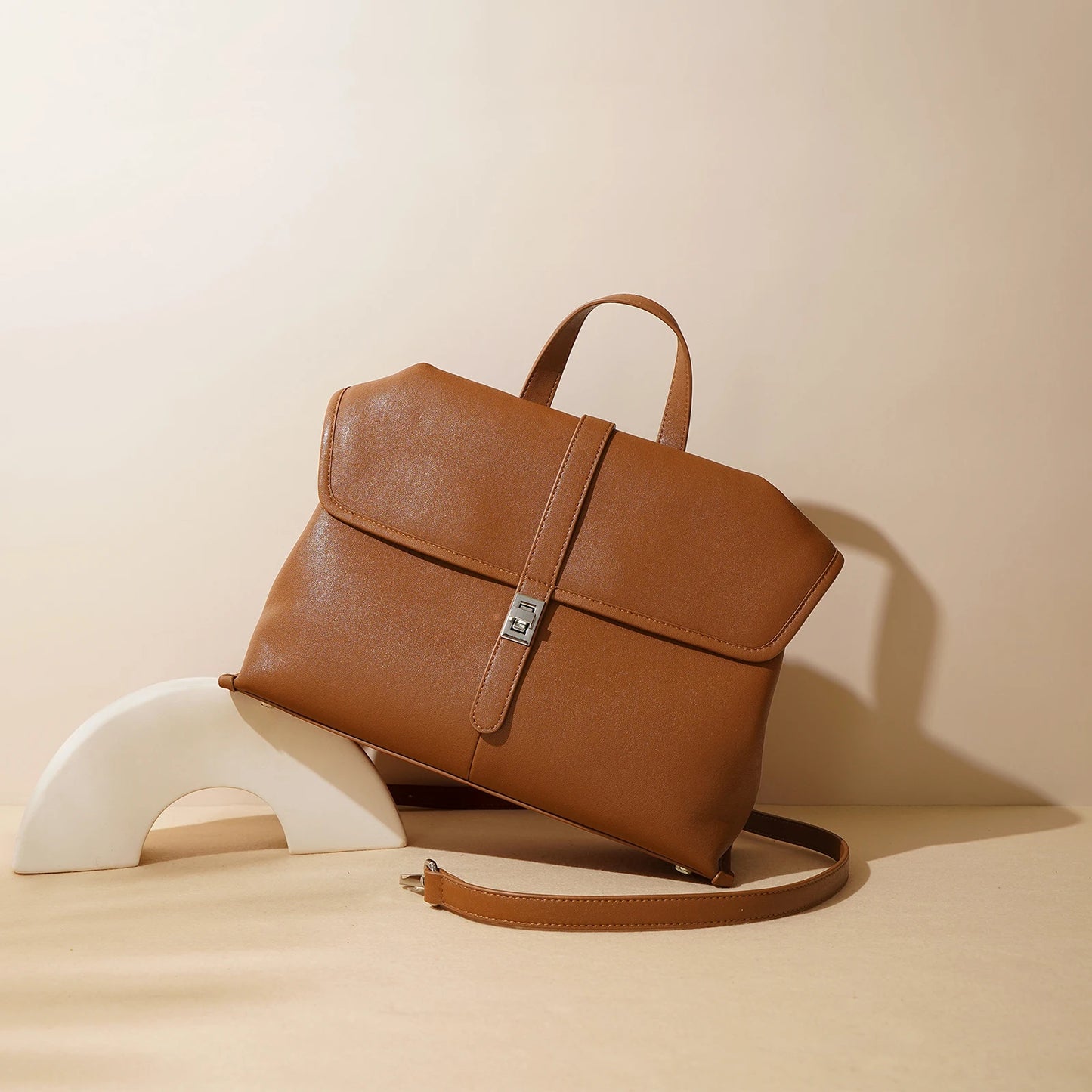 Genuine Leather Women’s Shoulder Bag – Large Capacity Retro Crossbody Handbag