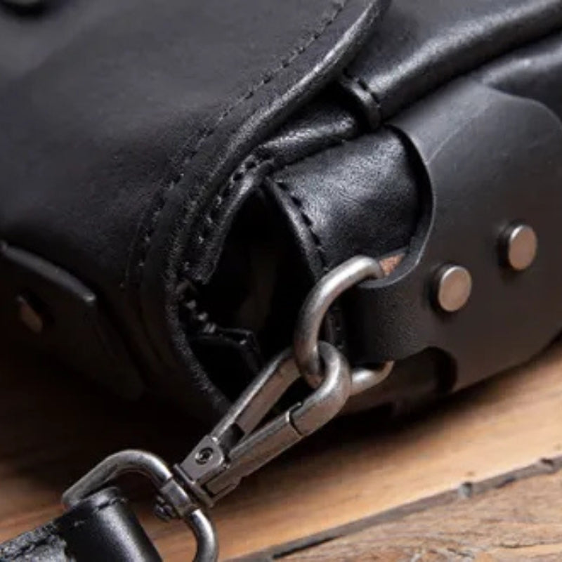 Men's Leather Handmade Shoulder Bag - Vintage Cowhide Crossbody Bags