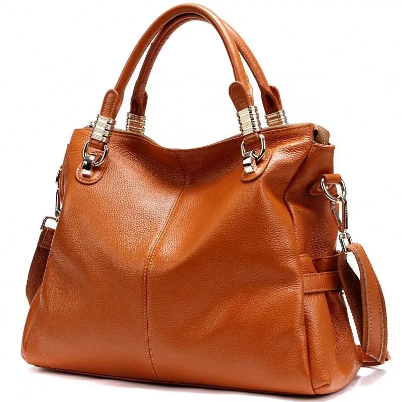 Classic Wild Leather Handbag - Stylish First Layer Cowhide Bag