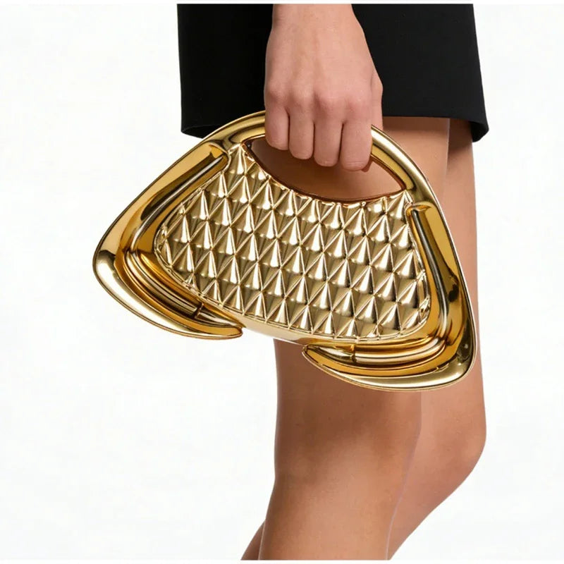 Women Top Handle Design Luxury Coin Purse - Elegant Acrylic Clip Crossbody Bag