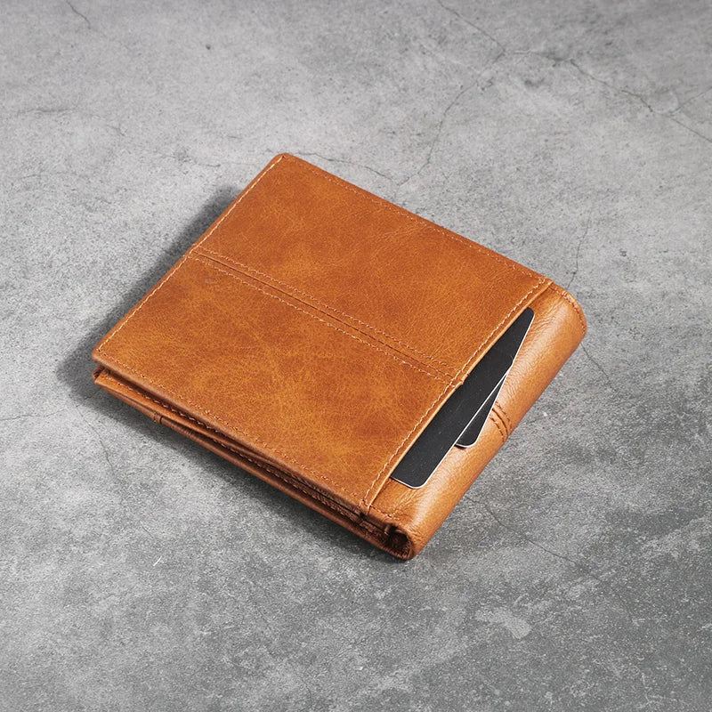 Handmade Genuine Leather Men's Wallet - Slim, Durable Purse