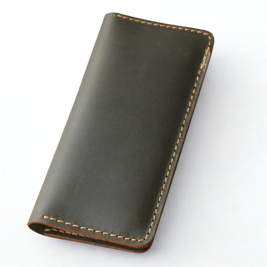 Handmade Vintage Crazy Horse Genuine Leather Wallet - Men Stylish Clutch Bag Purse