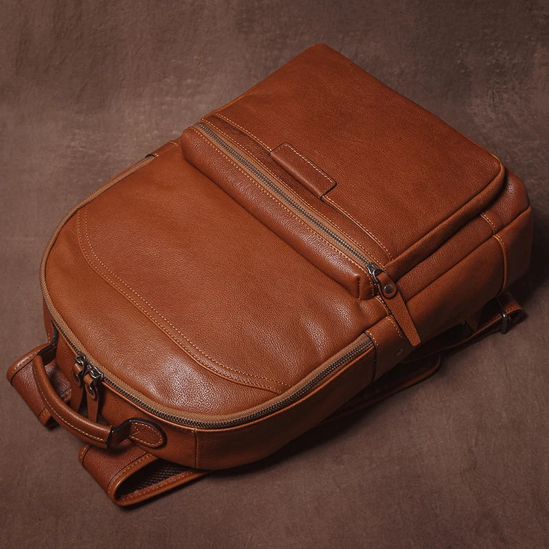 Luxury Leather Laptop Travel Backpack - Premium Professional Business Backpacks