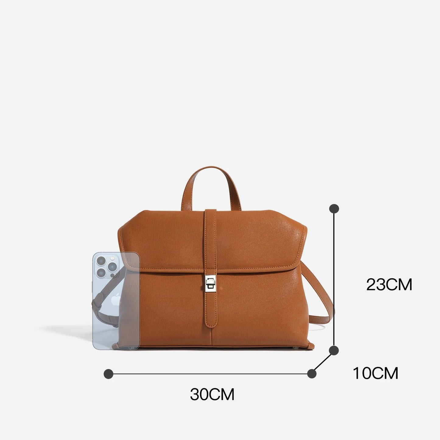 Genuine Leather Women’s Shoulder Bag – Large Capacity Retro Crossbody Handbag