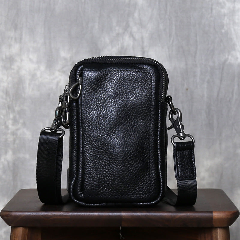 Urban Style Casual Small Crossbody Bag - Top-Layer Cowhide Compact Bag