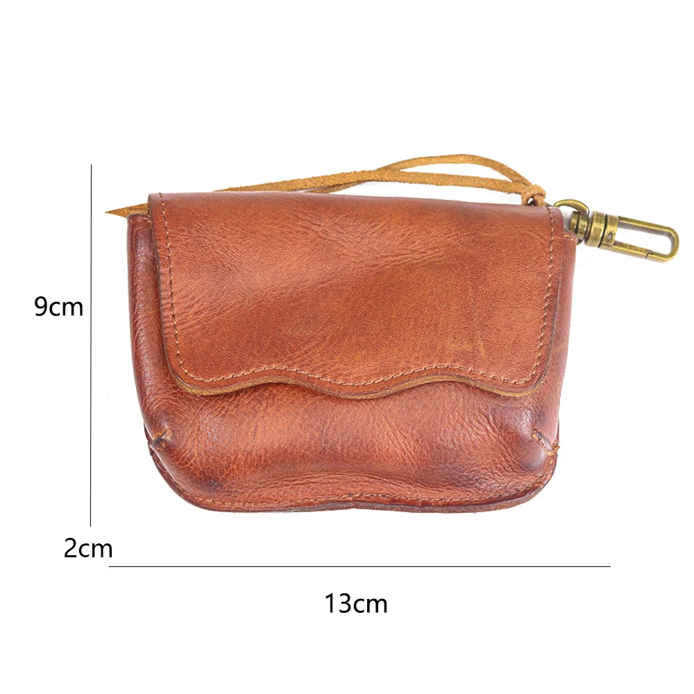 Retro Men Genuine Leather Handmade Bags - Multifunctional Card Holder Bag